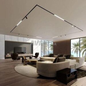 Rail magnétique encastré