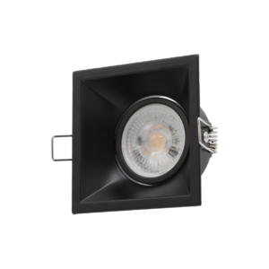 Spot retrait carré encastré Black